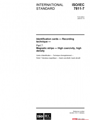ISO/IEC 7811-7:2004 PDF