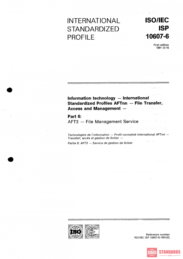 ISO/IEC ISP 10607-6:1991 PDF