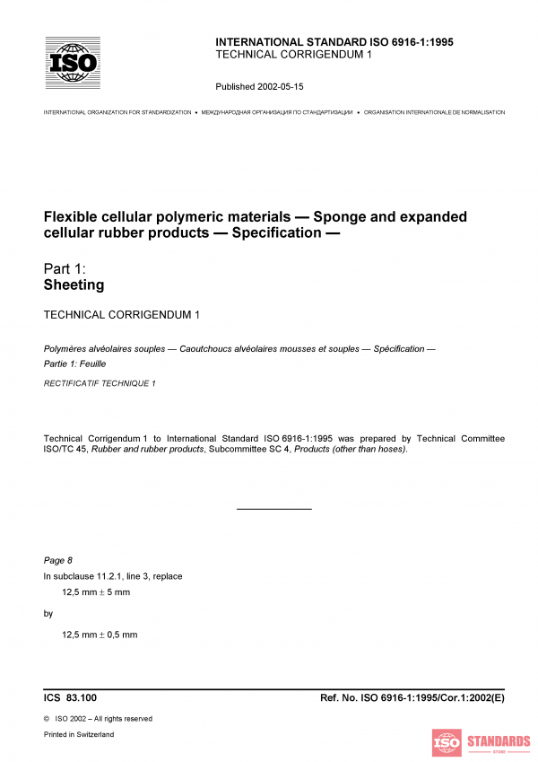 ISO 6916-1:1995/Cor 1:2002 PDF