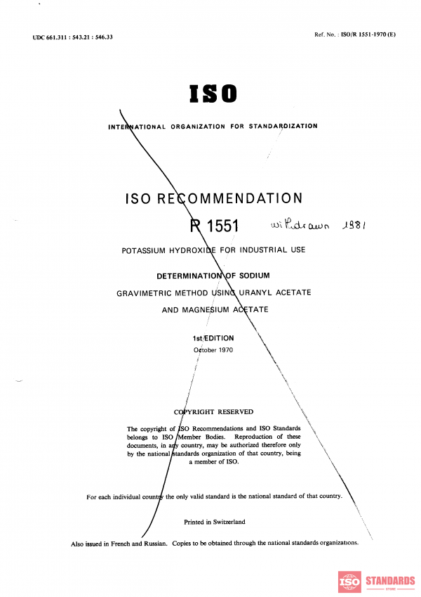 ISO/R 1551:1970 PDF