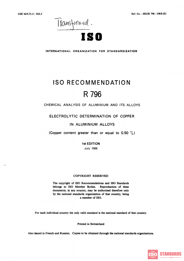 ISO/R 796:1968 PDF
