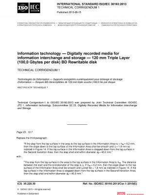 ISO/IEC 30193:2013/COR1:2015 PDF