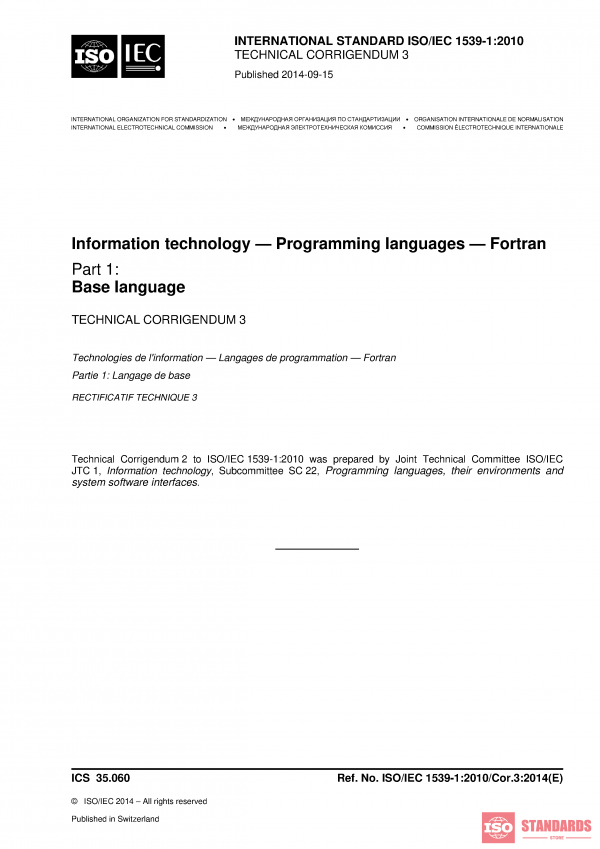 ISO/IEC 1539-1:2010/COR3:2014 PDF