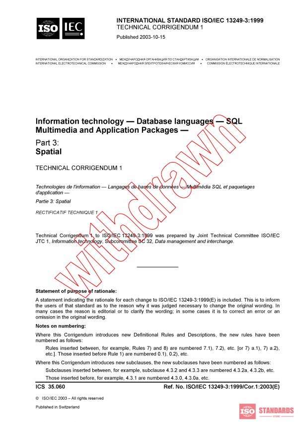 ISO/IEC 13249-3:1999/COR1:2003 PDF
