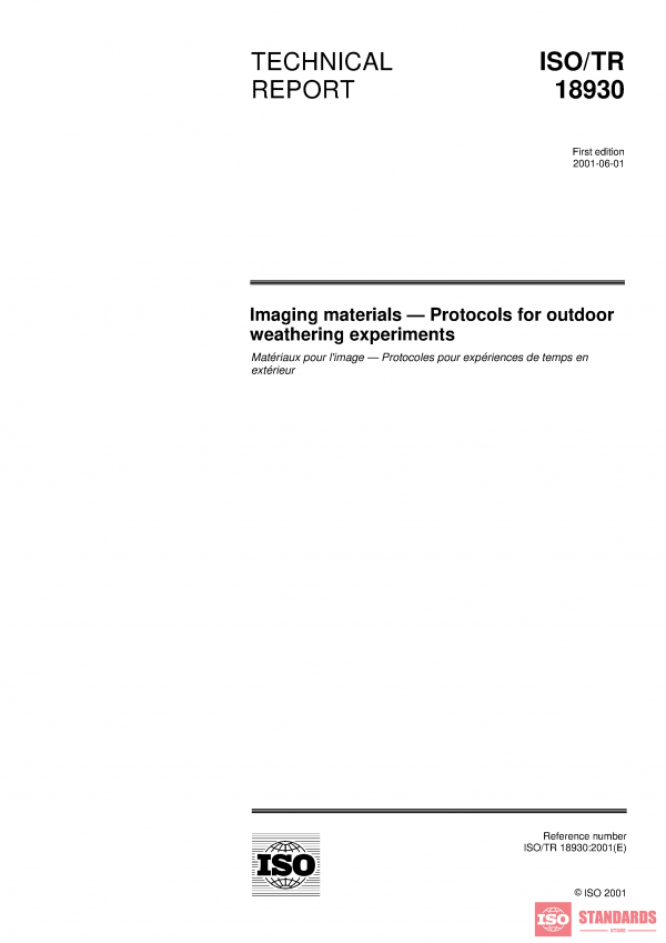ISO/TR 18930:2001 PDF
