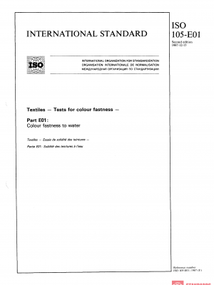 ISO 105-E01:1987 PDF