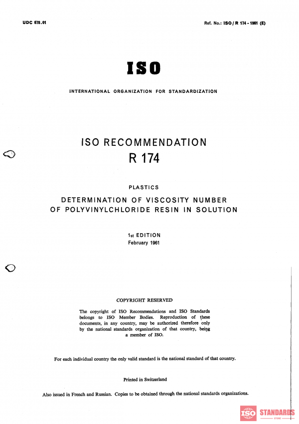 ISO/R 174:1961 PDF
