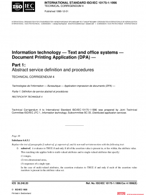 ISO/IEC 10175-1:1996/COR4:1998 PDF