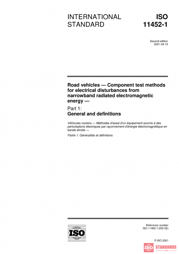 ISO 11452-1:2001 PDF