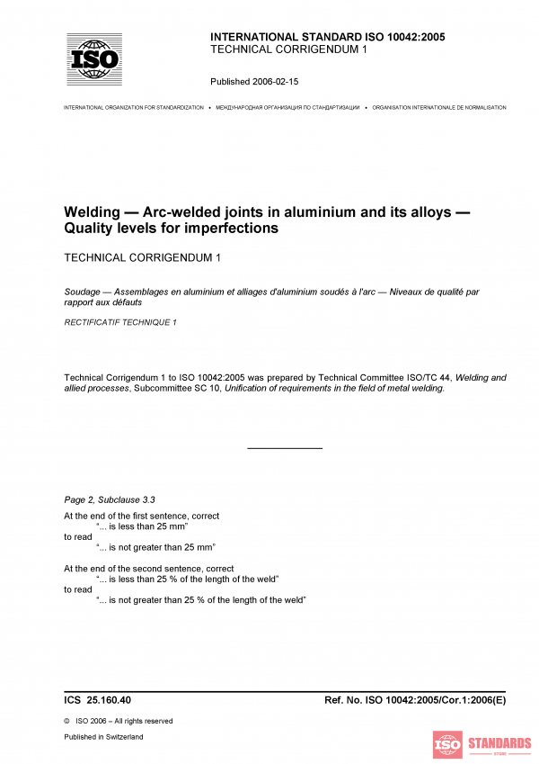 ISO 10042:2005/Cor 1:2006 PDF