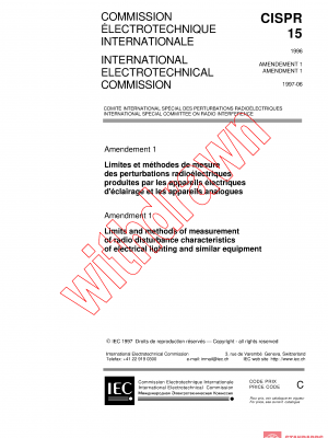 CISPR 15:1996/AMD1:1997 PDF