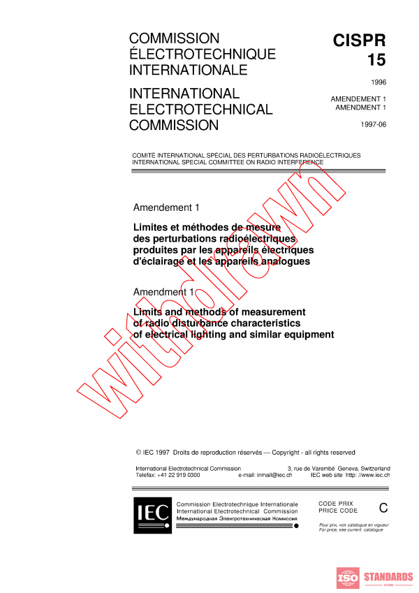 CISPR 15:1996/AMD1:1997 PDF