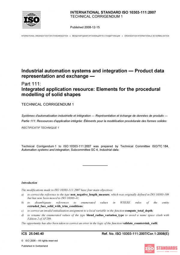 ISO 10303-111:2007/Cor 1:2008 PDF