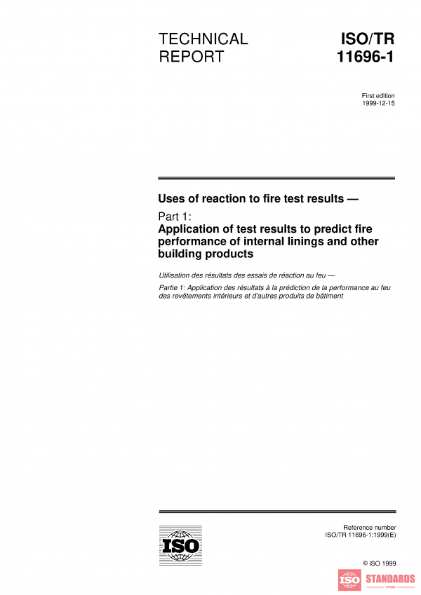 ISO/TR 11696-1:1999 PDF