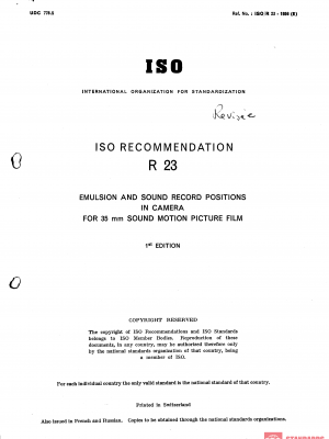 ISO/R 23:1956 PDF