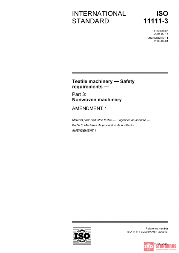 ISO 11111-3:2005/Amd 1:2009 PDF