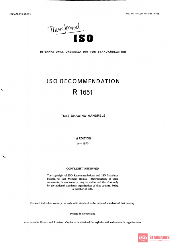 ISO/R 1651:1970 PDF