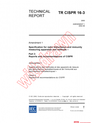 CISPR TR 16-3:2000/AMD1:2002 PDF