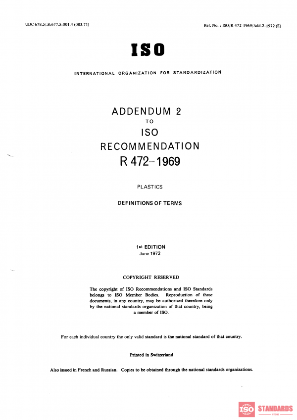 ISO/R 472:1969/Add 2 PDF