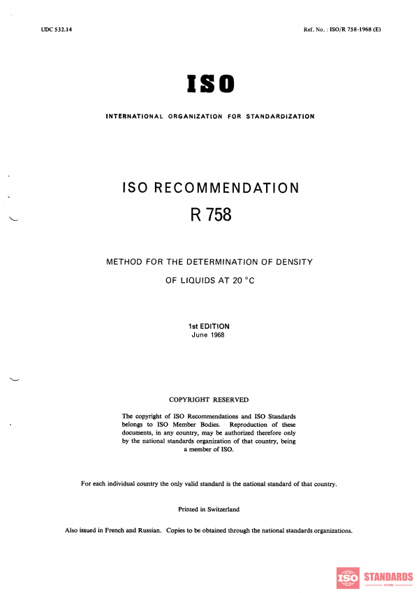 ISO/R 758:1968 PDF
