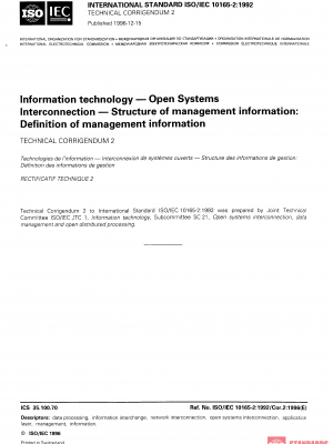 ISO/IEC 10165-2:1992/Cor 2:1996 PDF