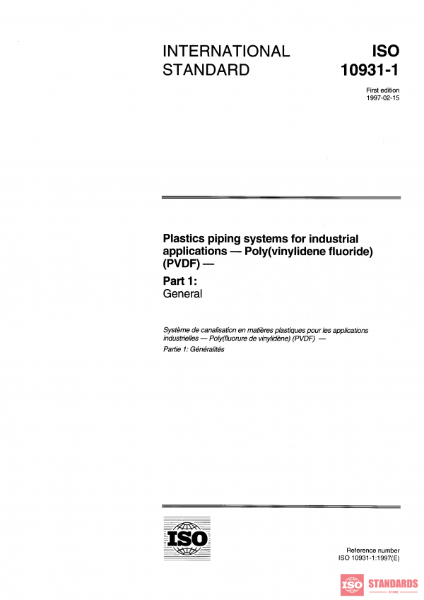ISO 10931-1:1997 PDF