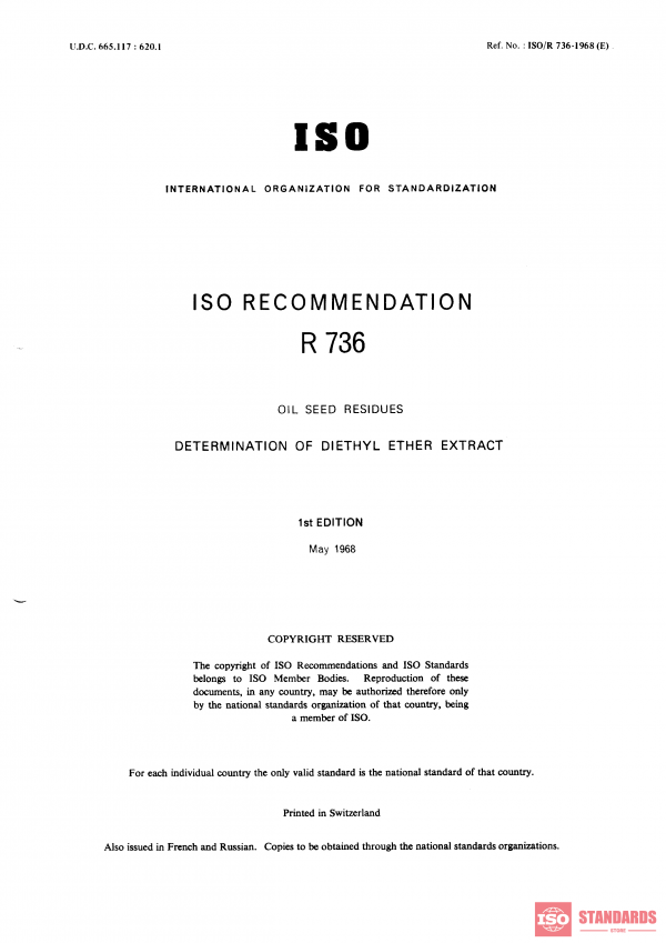 ISO/R 736:1968 PDF