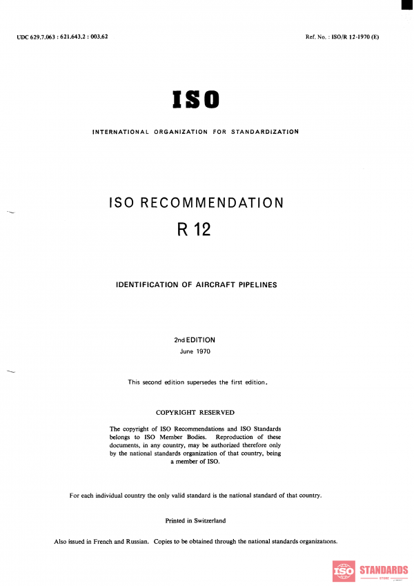 ISO/R 12:1970 PDF