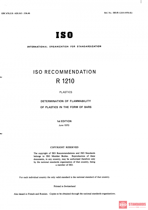 ISO/R 1210:1970 PDF