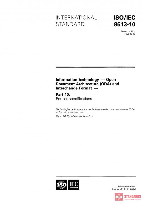 ISO/IEC 8613-10:1995 PDF