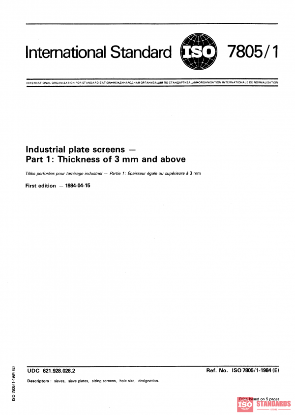 ISO 7805-1:1984 PDF
