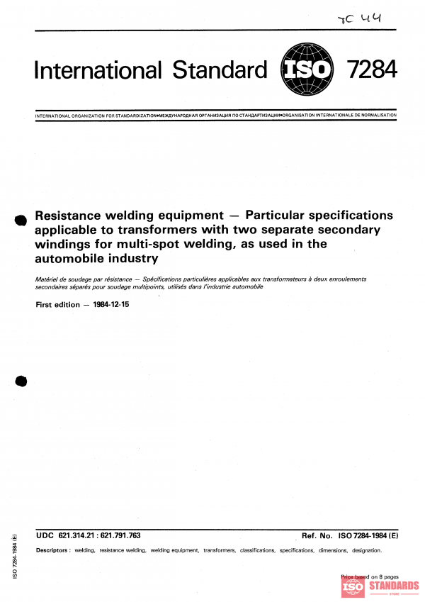 ISO 7284:1984 PDF