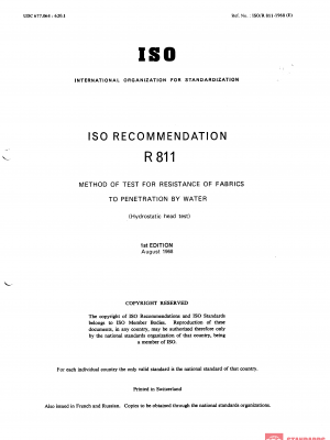 ISO/R 811:1968 PDF
