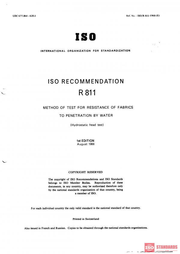 ISO/R 811:1968 PDF
