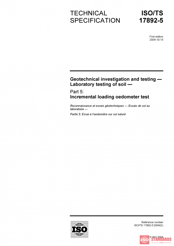 ISO/TS 17892-5:2004 PDF