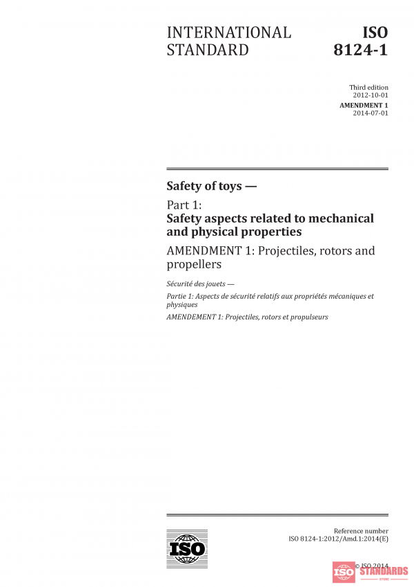 ISO 8124-1:2012/FDAmd 1 PDF