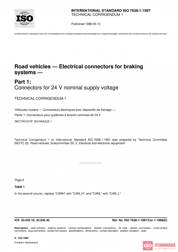 ISO 7638-1:1997/Cor 1:1998 PDF