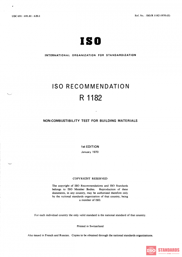 ISO/R 1182:1970 PDF