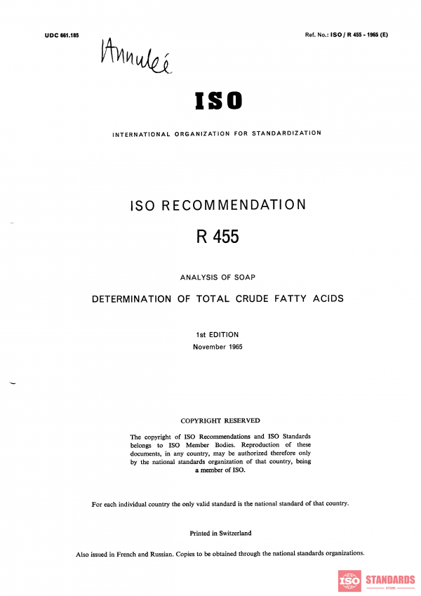 ISO/R 455:1965 PDF