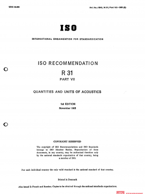 ISO/R 31-7:1965 PDF