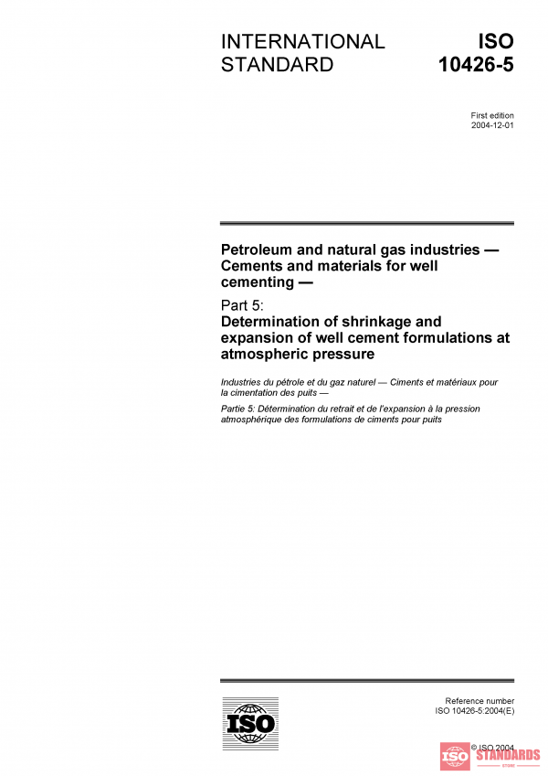 ISO 10426-5:2004 PDF