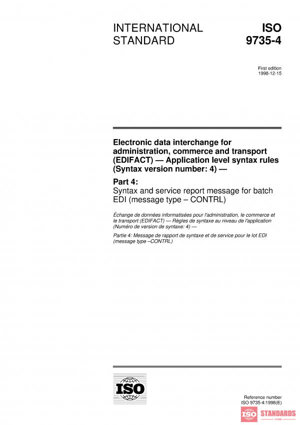 ISO 9735-4:1998 PDF