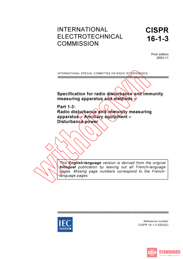 CISPR 16-1-3:2003 PDF