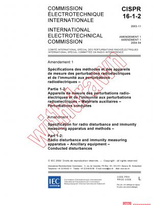 CISPR 16-1-2:2003/AMD1:2004 PDF