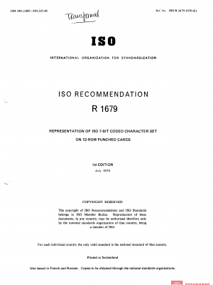 ISO/R 1679:1970 PDF
