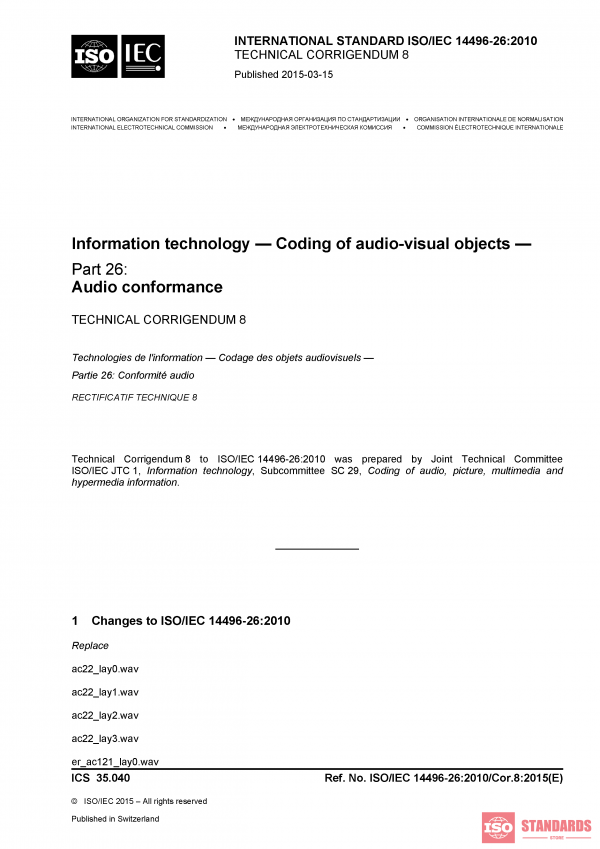 ISO/IEC 14496-26:2010/COR8:2015 PDF