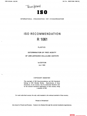ISO/R 1061:1969 PDF