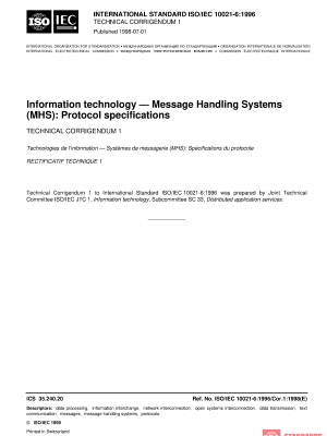ISO/IEC 10021-6:1996/Cor 1:1998 PDF