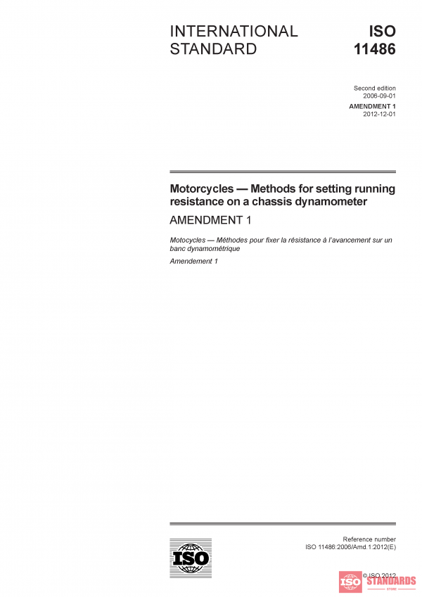 ISO 11486:2006/Amd 1:2012 PDF
