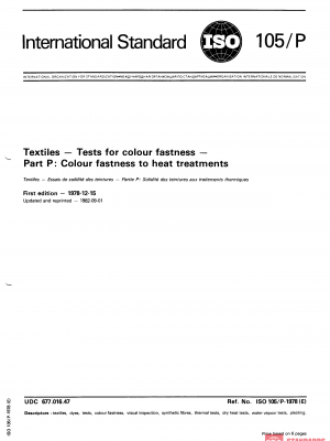 ISO 105-P:1978 PDF